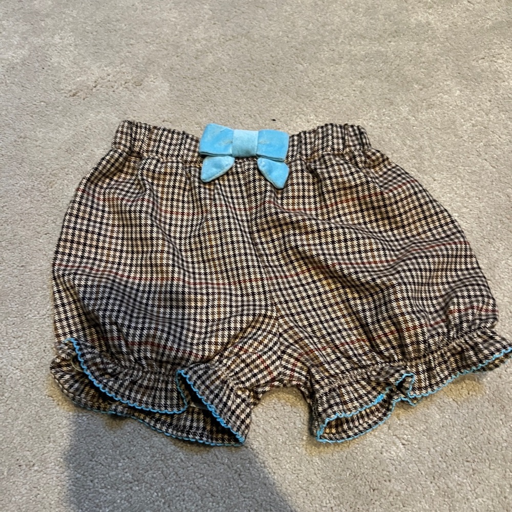 Plaid Women's Shorts with Blue Accents